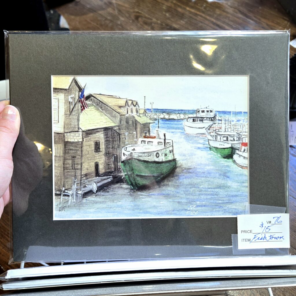 Michigan's Fish Town painting