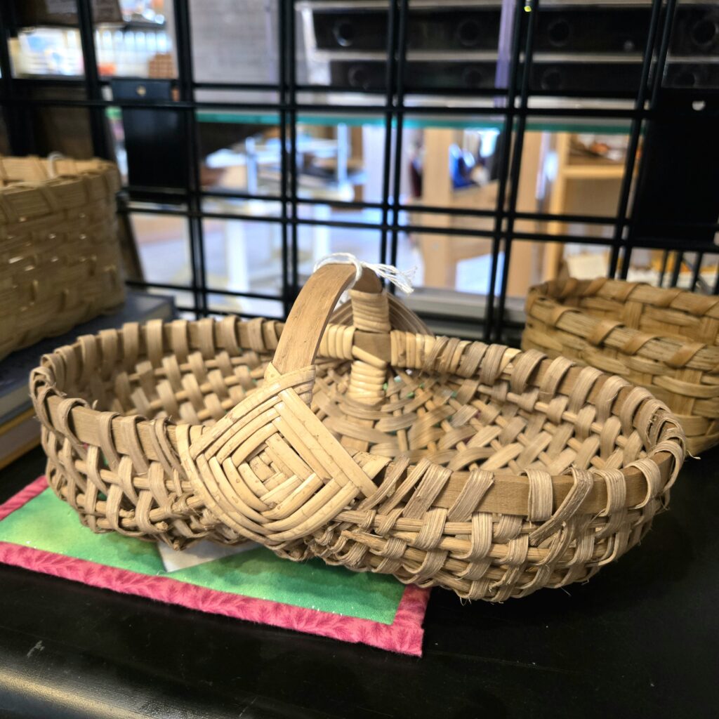 Hand woven baskets, long and shallow