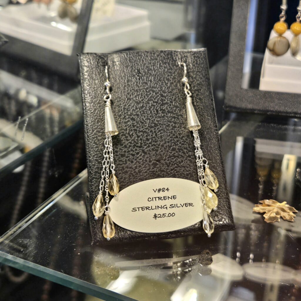 beaded drop earrings