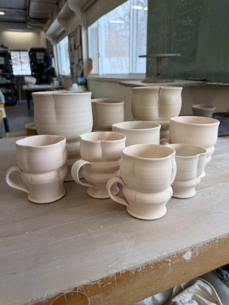Pottery ready for the kiln